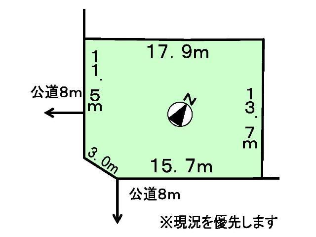 Compartment figure. Land price 15.8 million yen, Land area 243.97 sq m compartment view