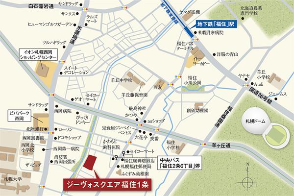 Local guide map.  ※ Near the guide map