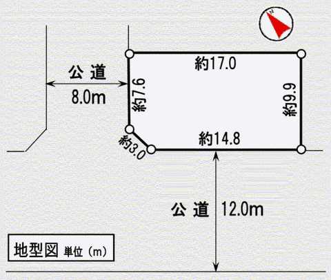 Compartment figure. Northwest ・ Southwest corner lot