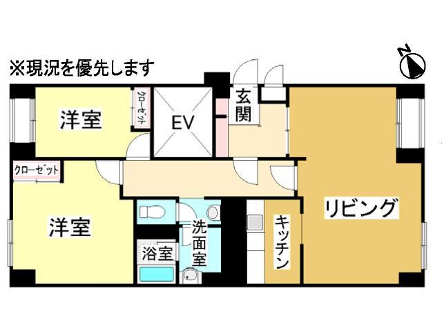 Floor plan. 2LDK, Price 6.7 million yen, Occupied area 90.31 sq m , Balcony area 3.18 sq m Floor
