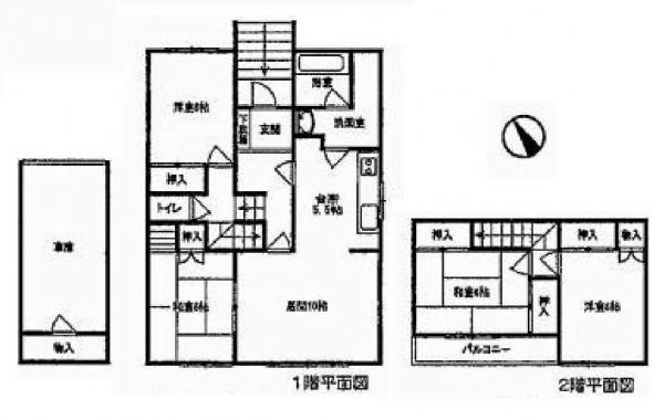 Floor plan. 13,900,000 yen, 4LDK, Land area 178.38 sq m , Building area 113.4 sq m