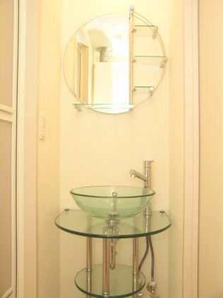 Washroom. Stylish bathroom vanity