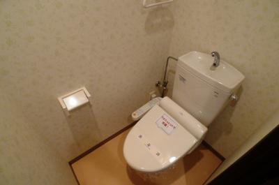 Toilet. There is a toilet of cleanliness with washlet