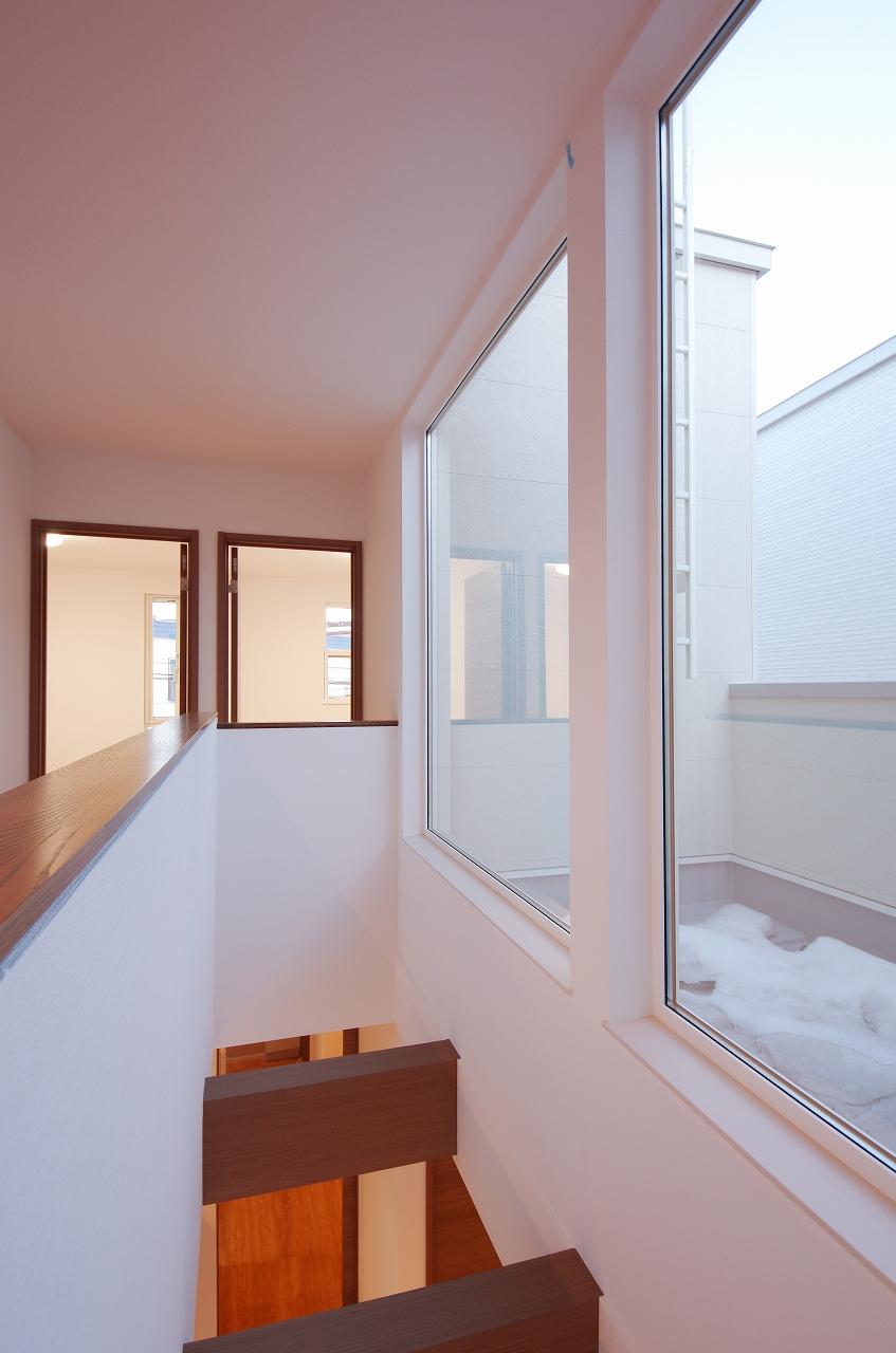 Other introspection.  [Section (1)] From the large windows of 2F Hall, Sunshine pouring in the living room through the blow