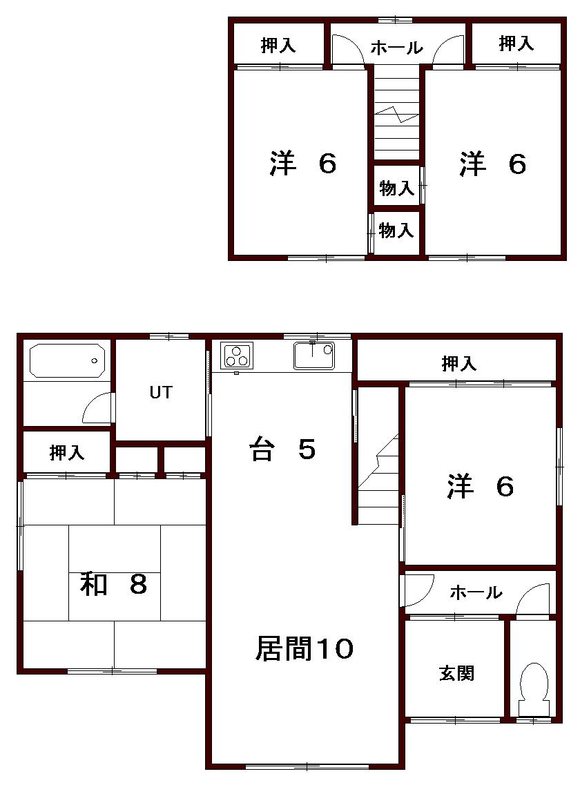 Floor plan. 5.2 million yen, 4LDK, Land area 197.45 sq m , Building area 101.85 sq m