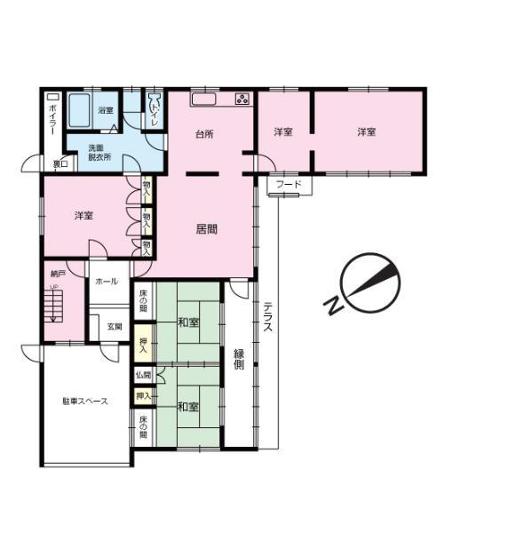 Floor plan. 14.3 million yen, 5LDK, Land area 1321.25 sq m , 5LDK of building area 192.81 sq m one-story