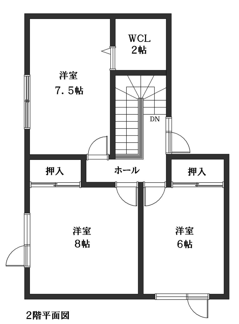 Floor plan. 7.6 million yen, 4LDK, Land area 183.29 sq m , Building area 108.75 sq m