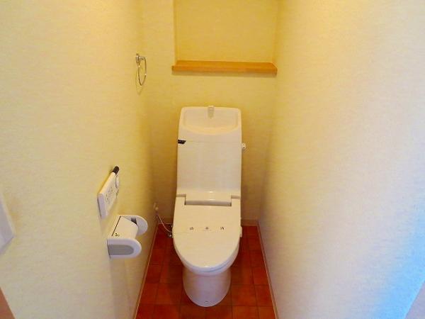 Toilet. Toilet with integrated shower