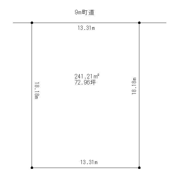 Compartment figure. Land price 3.8 million yen, Land area 241.21 sq m