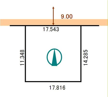 Compartment figure. Land price 4.8 million yen, Land area 227.33 sq m