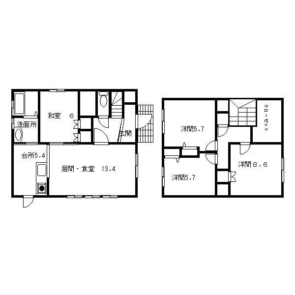 Floor plan. 13 million yen, 4LDK, Land area 394.7 sq m , Building area 113.81 sq m