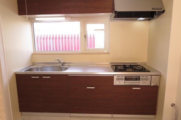 Kitchen. Bright and there is a window kitchen, New is a system Kitchen