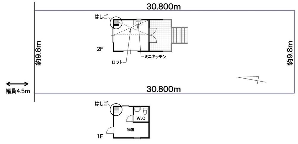 Floor plan. 6.5 million yen, Land area 303 sq m , Building area 38.92 sq m