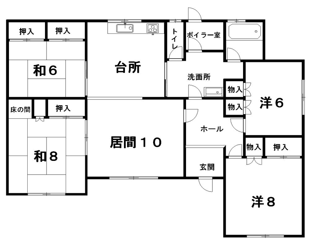 Floor plan. 8 million yen, 4LDK, Land area 1,681.47 sq m , Building area 106.92 sq m