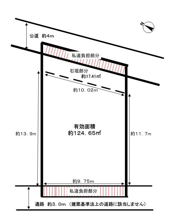 Compartment figure. Land price 10.8 million yen, Land area 166.93 sq m