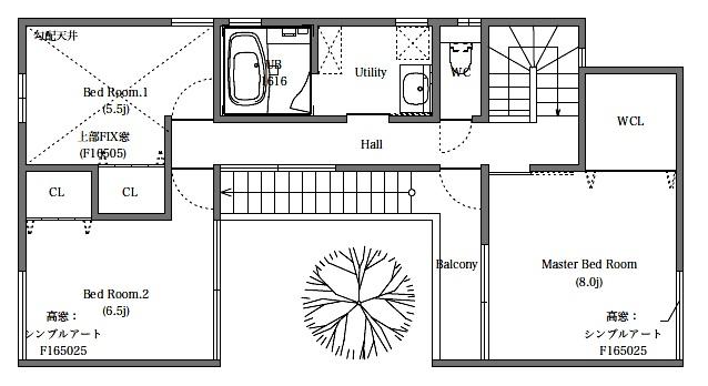 Floor plan. 33,800,000 yen, 4LDK, Land area 152.22 sq m , It feels more widely in the building area 123.79 sq m gradient ceiling! Step fashionable to rise from the balcony to the roof garden! 