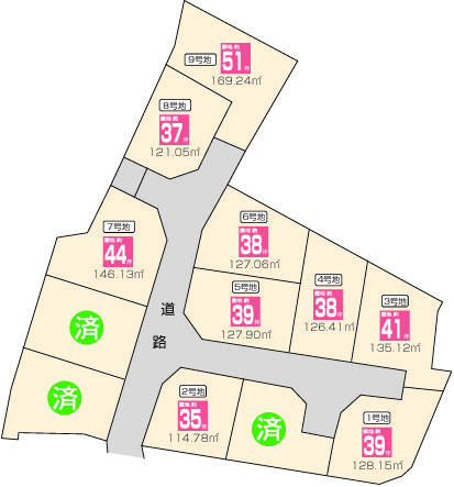 The entire compartment Figure. All 12 subdivisions within JR Okubo Station walk! 