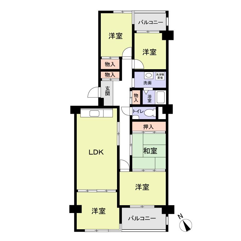 Floor plan. 5LDK, Price 7.9 million yen, Occupied area 88.23 sq m , Balcony area 10.05 sq m