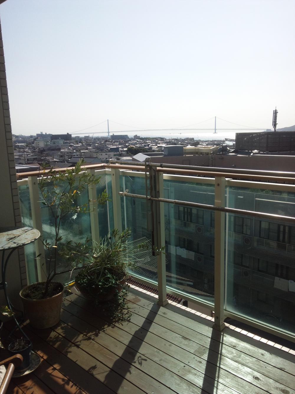 View photos from the dwelling unit. Akashi Kaikyo Bridge views from balcony