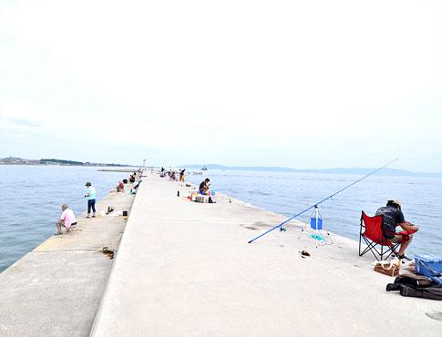 Other.  [Wharf] Immediately place over the artificial island, There is a wharf that Akashi Kaikyo Bridge overlooking. Holiday is a popular spot to come to a lot of families is the fishing. 