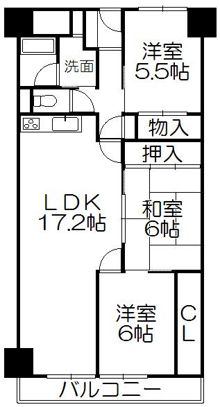 Floor plan. 3LDK, Price 8.8 million yen, Occupied area 78.75 sq m , Balcony area 5.92 sq m