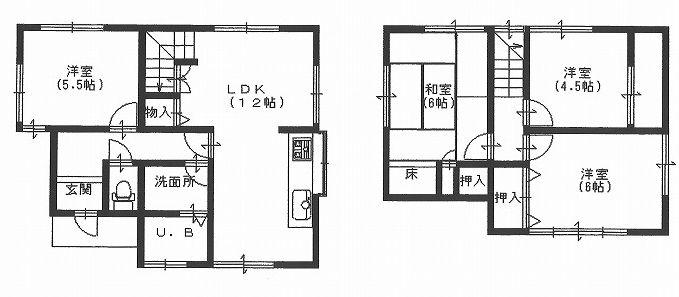 Floor plan. 13.8 million yen, 4LDK, Land area 80 sq m , Building area 84.83 sq m stairs newly established ・ It is settled front renovation.