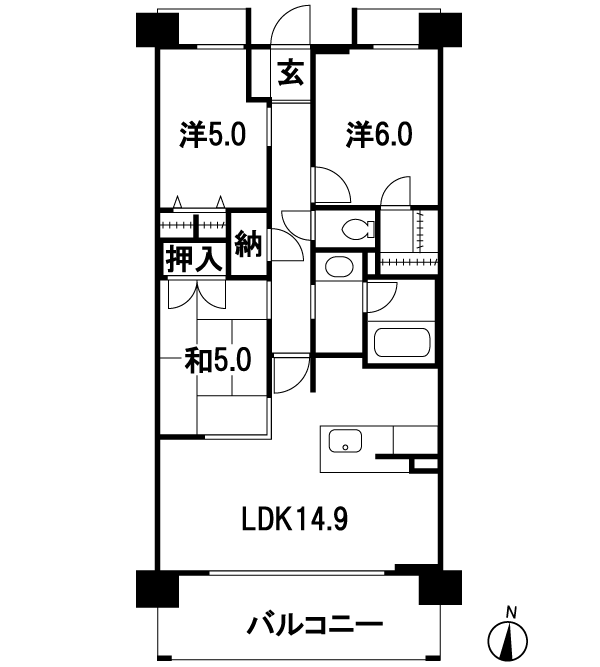 Room and equipment. South-facing dwelling unit ・ Closet and a walk-in closet. 27,400,000 yen / Model room price (B type floor plan)