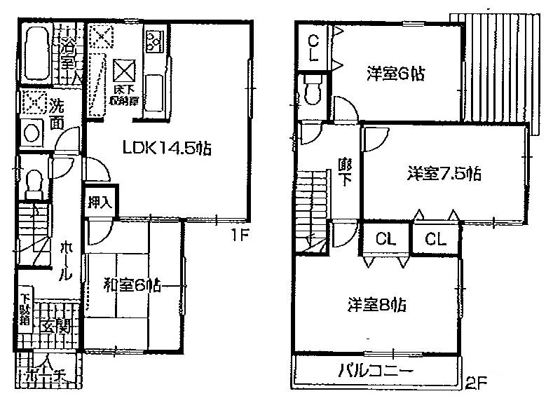 Floor plan. (3 Building), Price 20,300,000 yen, 4LDK, Land area 104.51 sq m , Building area 95.58 sq m