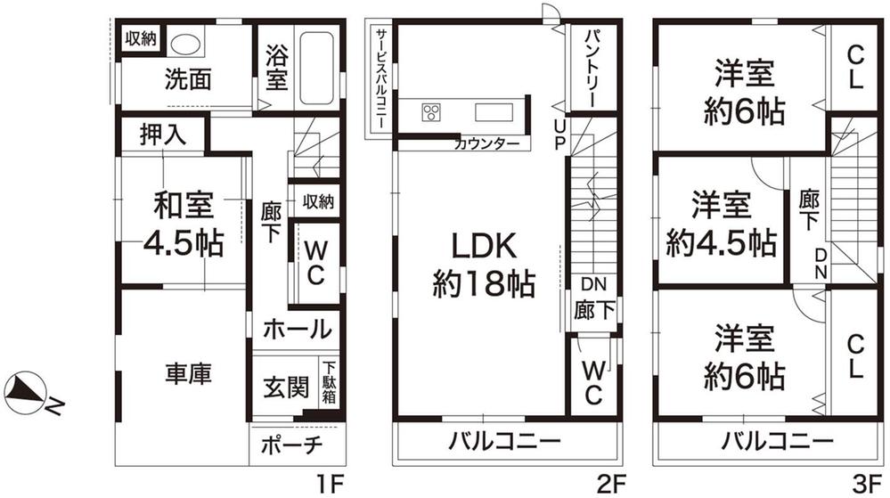 Floor plan. 25,800,000 yen, 4LDK, Land area 70.11 sq m , Building area 112.02 sq m