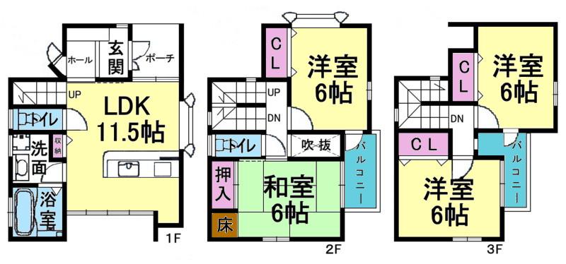 Floor plan. 18,800,000 yen, 4LDK, Land area 100 sq m , Building area 88.69 sq m