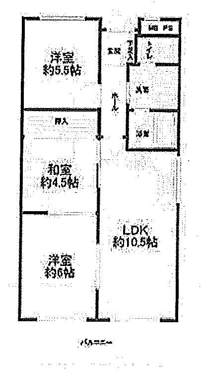 Floor plan. 3LDK, Price 7.98 million yen, Occupied area 57.02 sq m , Balcony area 6.68 sq m