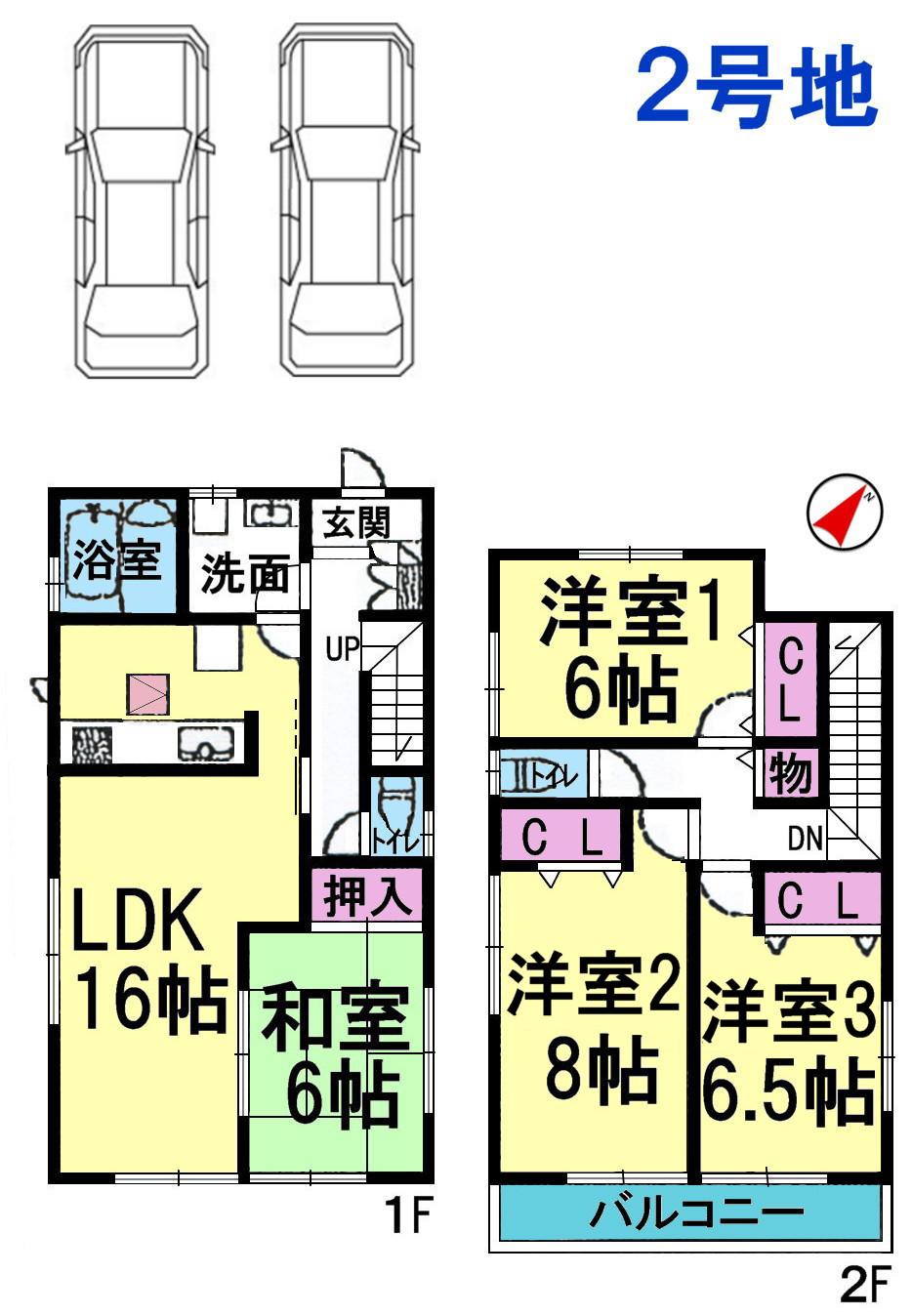 Floor plan. (No. 2 locations), Price 32,800,000 yen, 4LDK, Land area 140.05 sq m , Building area 102.67 sq m