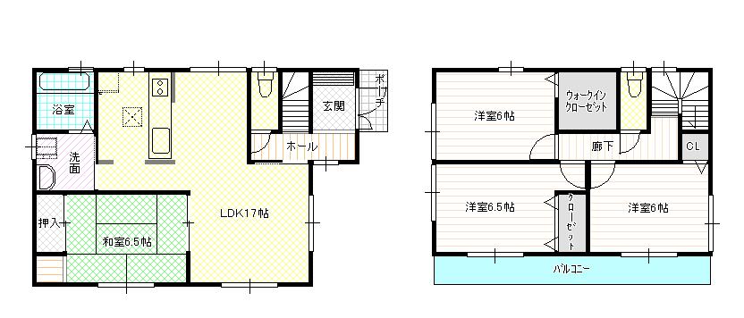 Floor plan. 19,800,000 yen, 4LDK + S (storeroom), Land area 169.42 sq m , Building area 98.41 sq m 4LDK