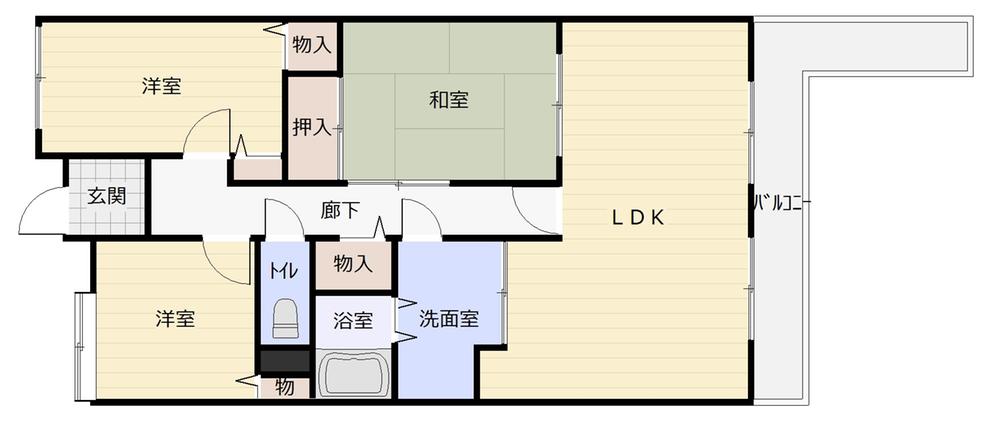 Floor plan. 3LDK, Price 8.1 million yen, Occupied area 66.56 sq m , Balcony area 9.82 sq m