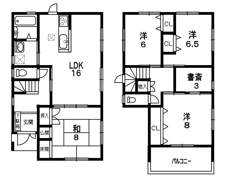 Floor plan. 30,900,000 yen, 4LDK + S (storeroom), Land area 144.96 sq m , Building area 113.44 sq m