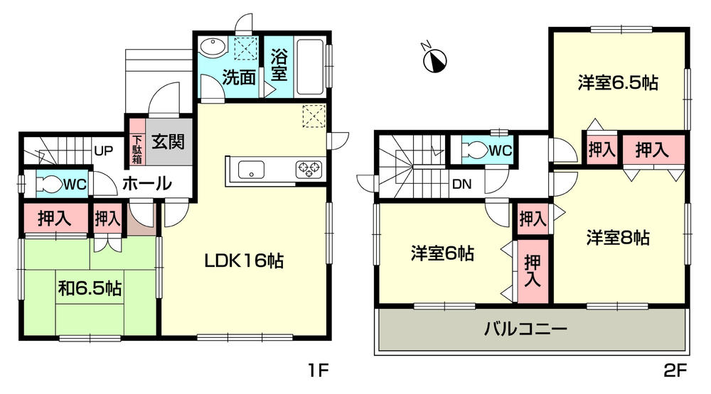 Floor plan. Price 32,800,000 yen, 4LDK, Land area 130.01 sq m , Building area 102.58 sq m