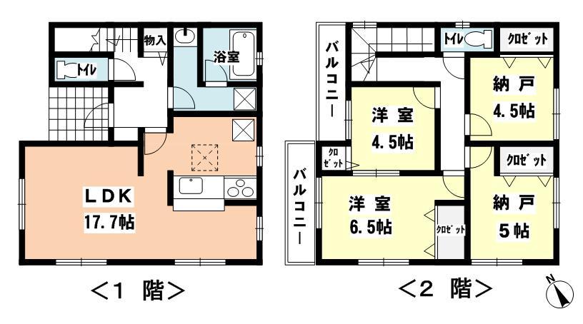 Floor plan. 33,800,000 yen, 3LDK + S (storeroom), Land area 132.2 sq m , Building area 93.15 sq m