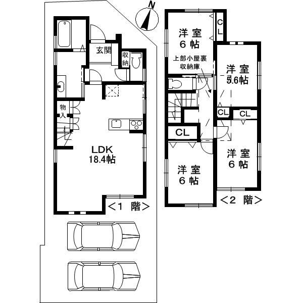 Building plan example (floor plan). Building plan example Building price 13 million yen, Building area 86.94 sq m