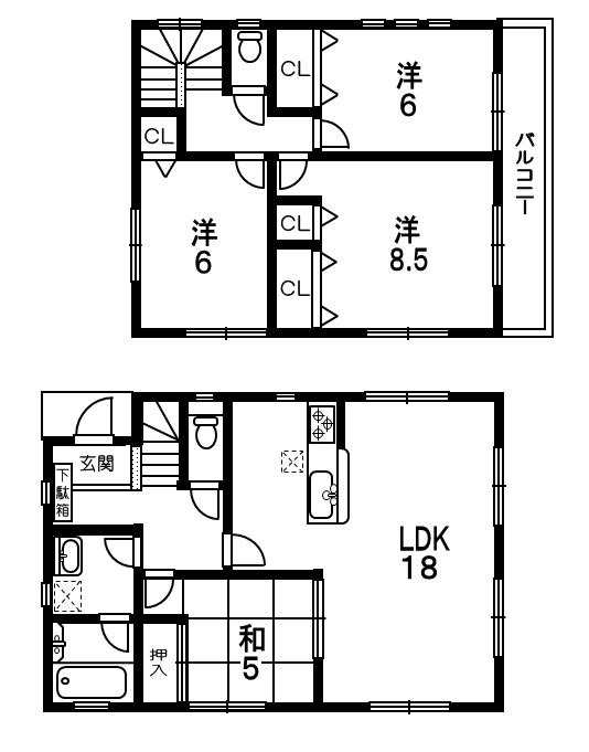 Floor plan. 27,800,000 yen, 4LDK, Land area 130.97 sq m , Building area 99.63 sq m