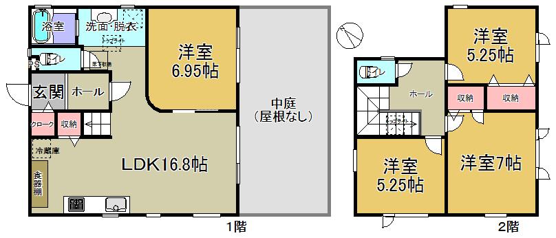 Floor plan. 31 million yen, 4LDK, Land area 226.25 sq m , Building area 113 sq m