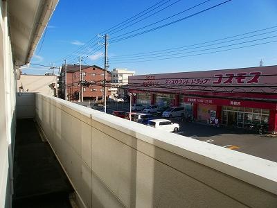 Balcony. There is a long veranda that spans two rooms