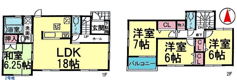 Floor plan. 25,800,000 yen, 4LDK, Land area 146.04 sq m , Building area 96.79 sq m