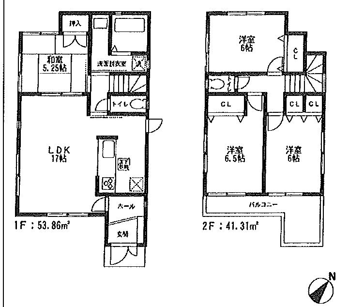 Floor plan. 31,800,000 yen, 4LDK, Land area 150.04 sq m , Building area 95.17 sq m