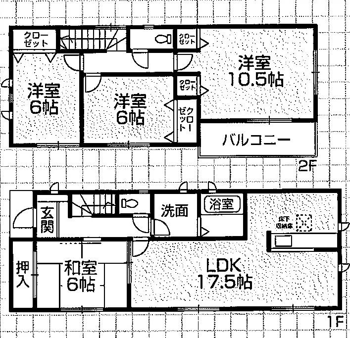 Floor plan. (No. 1 point), Price 28.8 million yen, 4LDK, Land area 137.38 sq m , Building area 105.99 sq m