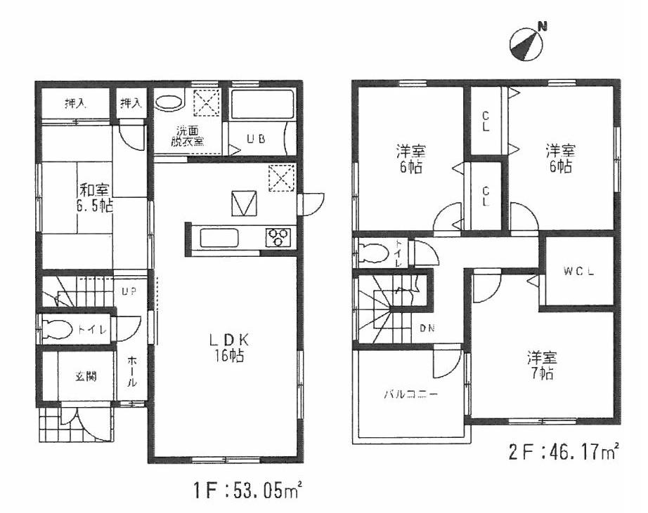 Floor plan. 31,800,000 yen, 4LDK, Land area 150.04 sq m , Building area 95.17 sq m 2 No. land 31800000 (Building Products Akashi No. 25021) Land area 151.21 sq m  ・ Ken'nobe area 99.22 sq m