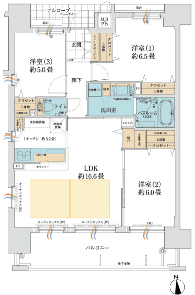 Floor: 3LDK, occupied area: 75.06 sq m, Price: 33.9 million yen