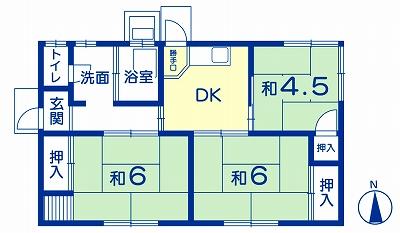 Floor plan. 4.8 million yen, 3DK, Land area 118.68 sq m , Why do not we building area 53.31 sq m renovation