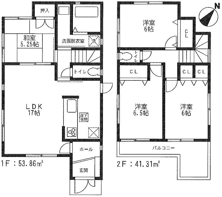 Floor plan. 31,800,000 yen, 4LDK, Land area 150.04 sq m , Building area 95.17 sq m