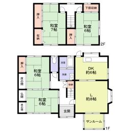 Floor plan. 10.8 million yen, 4LDK, Land area 137.2 sq m , Building area 108.23 sq m