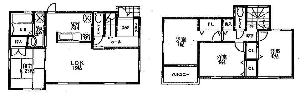 Floor plan. 25,800,000 yen, 4LDK, Land area 146.04 sq m , Building area 96.79 sq m
